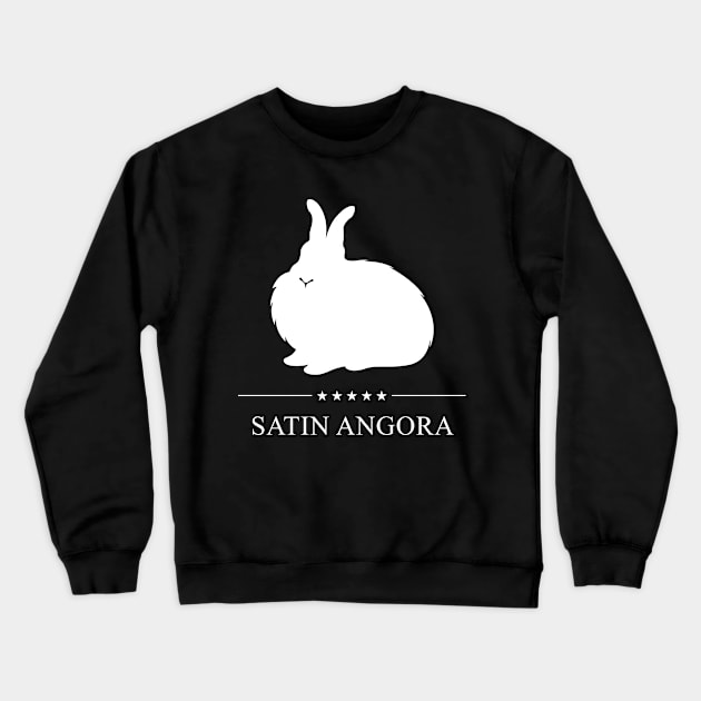 Satin Angora Rabbit White Silhouette Crewneck Sweatshirt by millersye